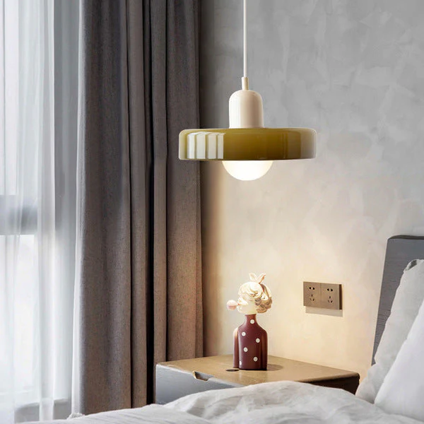 Glarefusion | Lámpara colgante LED de vidrio estilo Bauhaus moderno