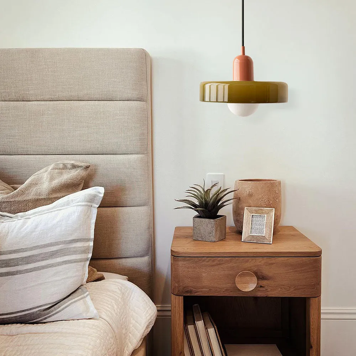 Glarefusion | Lámpara colgante LED de vidrio estilo Bauhaus moderno