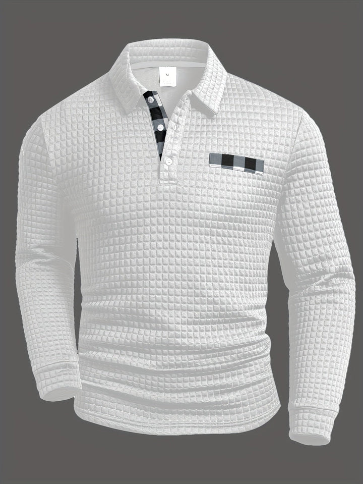 Juergen - Camisa Casual de Manga Larga con Botones