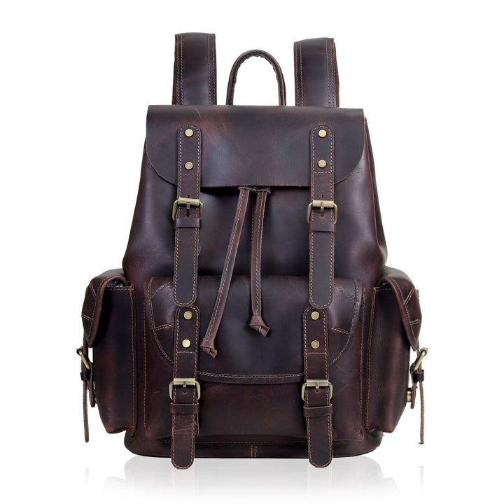 Mochila Dakota de cuero de búfalo