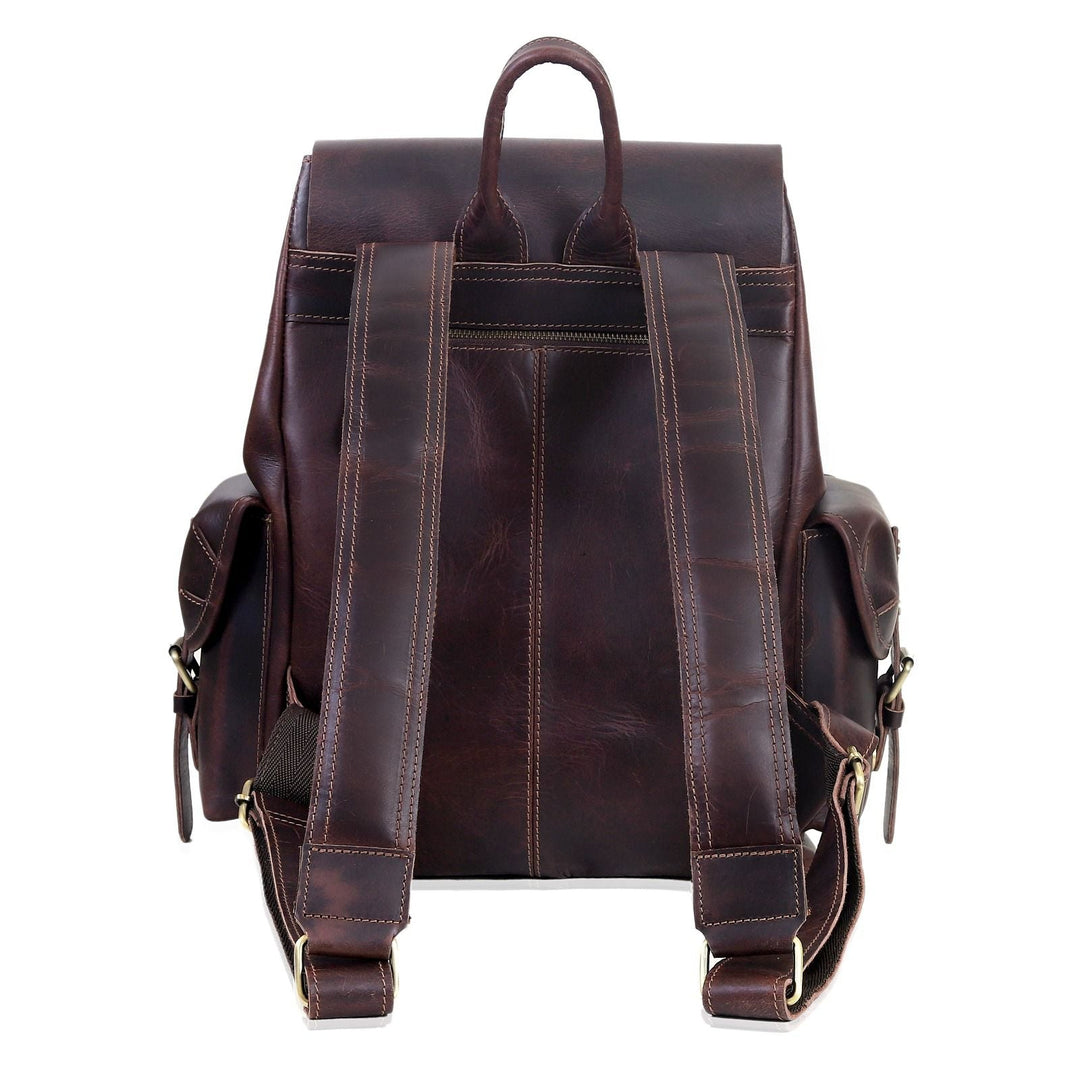 Mochila Dakota de cuero de búfalo