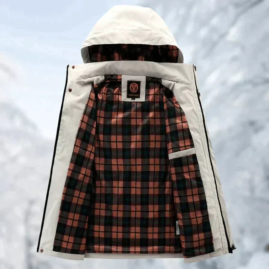 Logan - Chaqueta cómoda impermeable y cortaviento con múltiples bolsillos