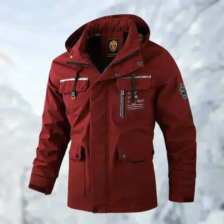 Logan - Chaqueta cómoda impermeable y cortaviento con múltiples bolsillos