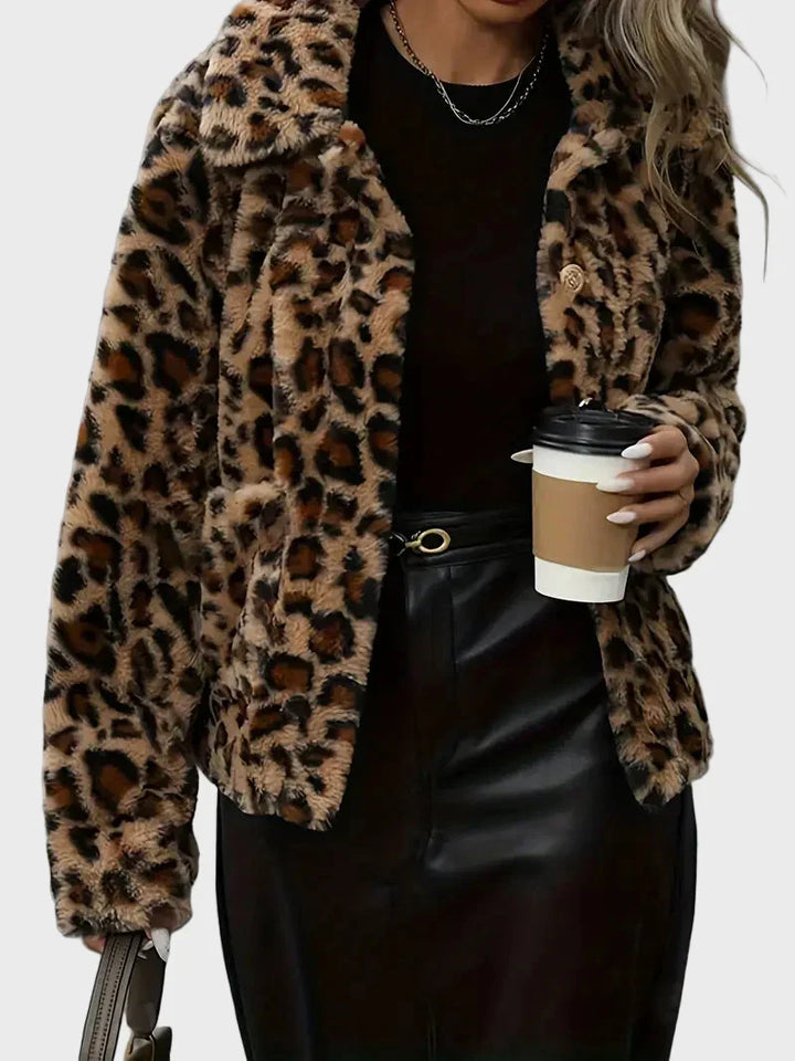 Nyla | Chaqueta Leopardo con Cuello