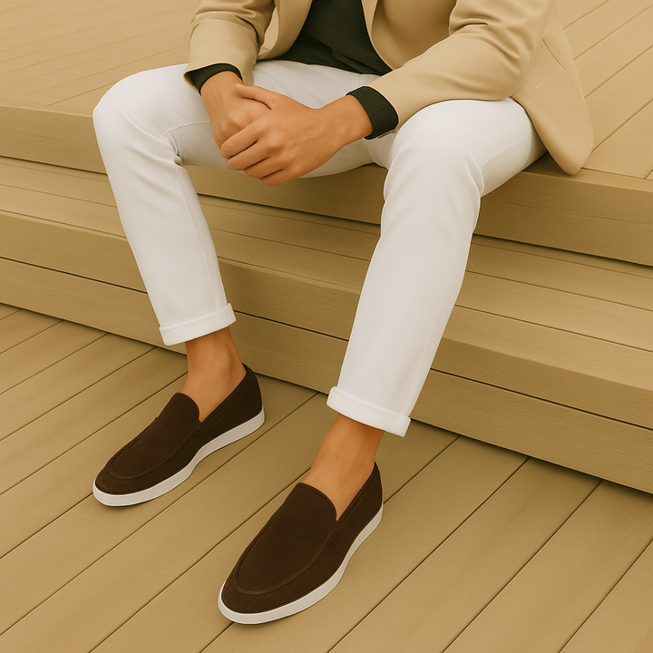 Mocasines elegantes de gamuza