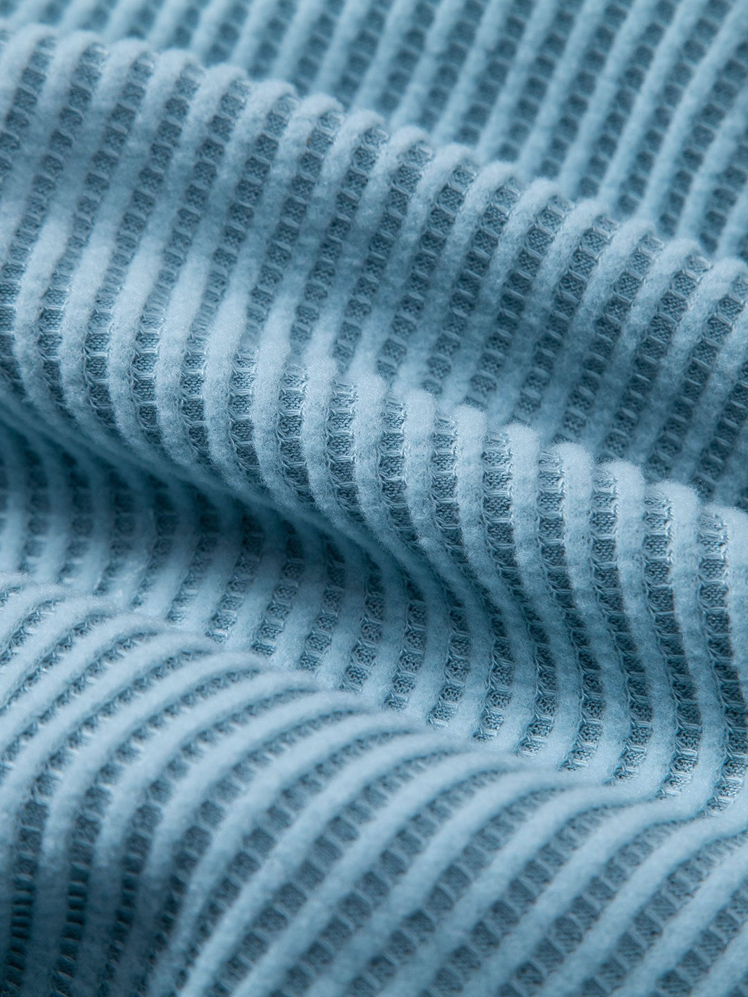 Camisa de Waffle con Botones y Pantalones de Waffle Tejidos con Cordón