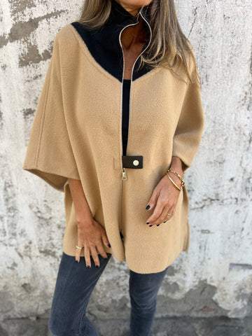 Alessia | Chaqueta con Cremallera Lateral y Cuello Alto