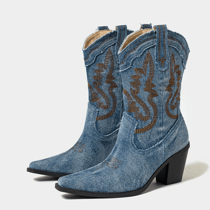 Botines Vaqueros de Mezclilla Veloria