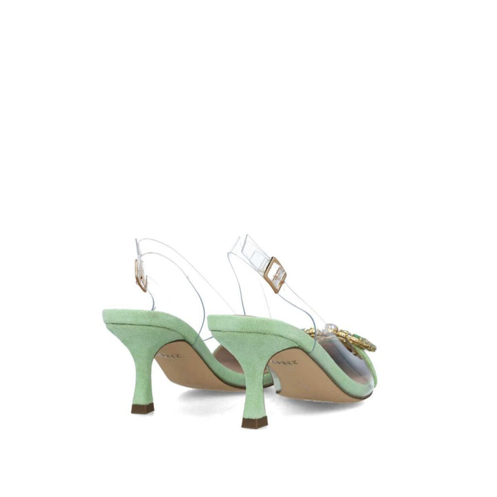 Zapatos de mujer de punta con pedrería