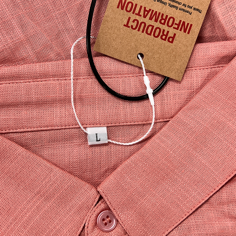 Camisa de lino de verano de manga larga con textura irregular para hombre