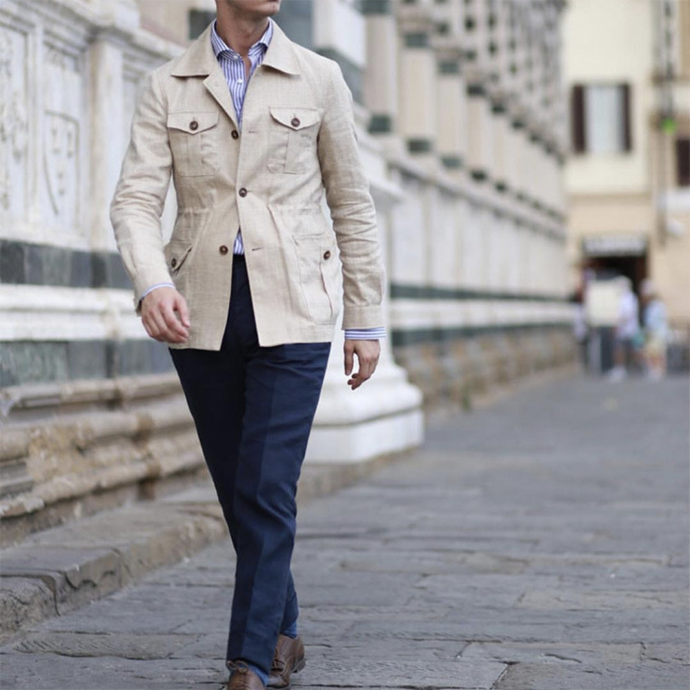 Abrigo Corto de Caza Estilo Old Money Casual