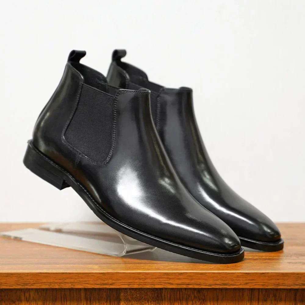Pio | Botas Chelsea de Cuero Italiano