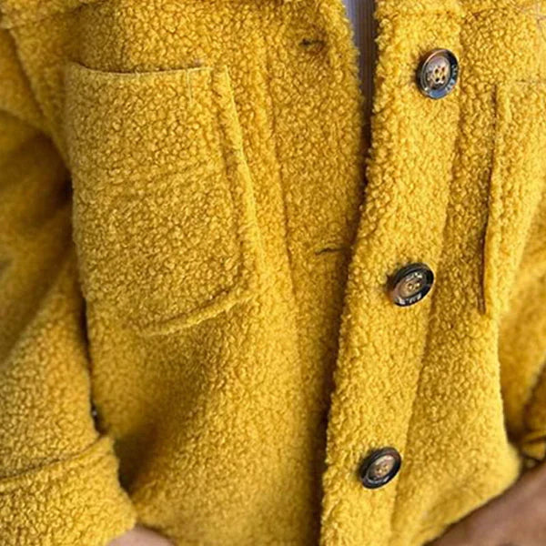 Zoe | Chaqueta de Lana Elegante y Corta con Cuello Envolvente