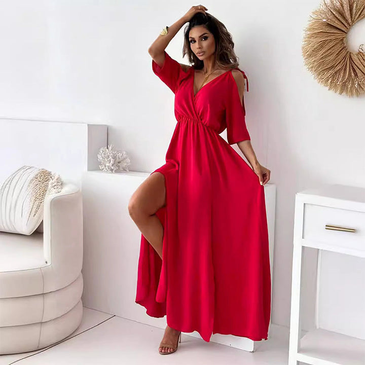 Isabella | Vestido maxi con abertura