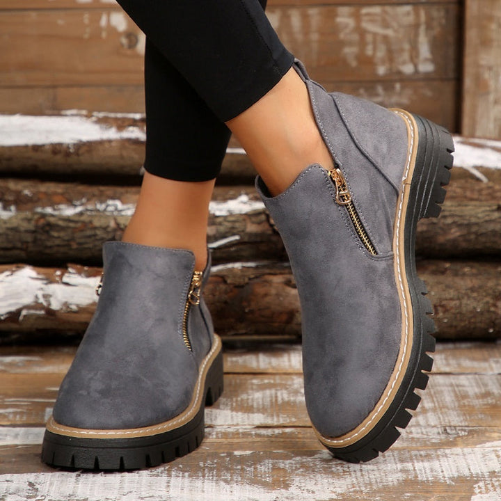 Birgitta - Botines con Cremallera Lateral