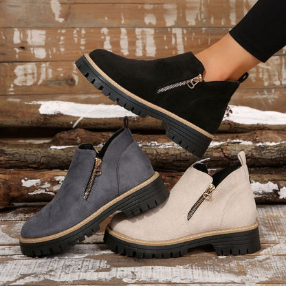 Birgitta - Botines con Cremallera Lateral
