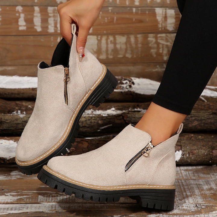 Birgitta - Botines con Cremallera Lateral