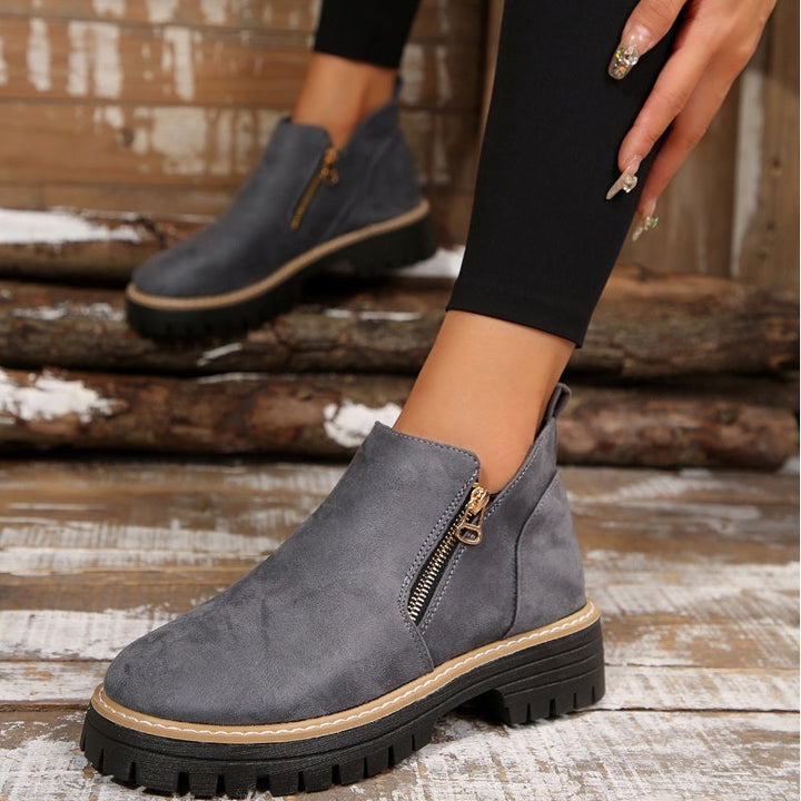 Birgitta - Botines con Cremallera Lateral