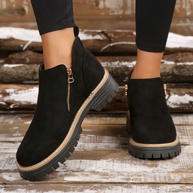 Birgitta - Botines con Cremallera Lateral