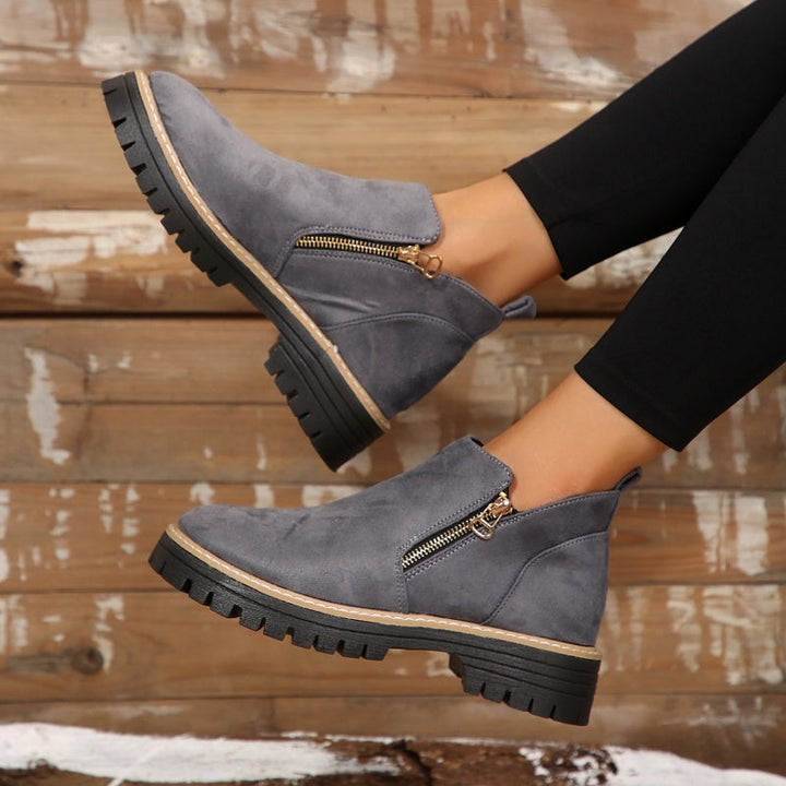 Birgitta - Botines con Cremallera Lateral