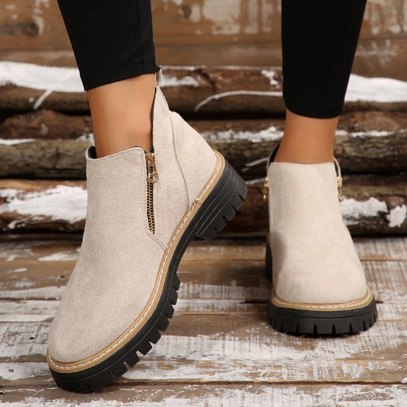 Birgitta - Botines con Cremallera Lateral